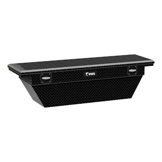 UWS SLD-69-A-LP-BLK Gloss Black Aluminum 69 Deep Angled Secure Lock Truck Tool Box with Low Profile