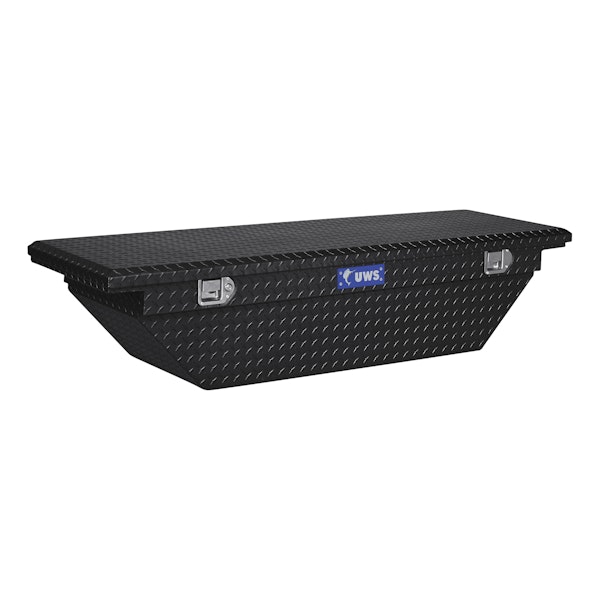 UWS TBS-60-A-LP-BLK 60 Aluminum Single Lid Crossover Toolbox Low Profile Angled Black