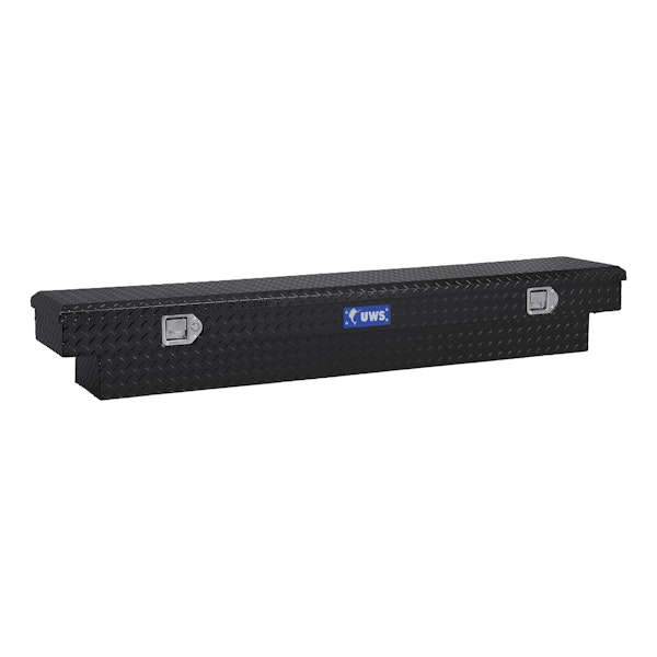 UWS TBS-63-SL-BLK 63 Aluminum Single Lid Crossover Toolbox Slim Line Black