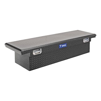 UWS TBS-69-LP-PH-MB 69 Aluminum Single Lid Crossover Toolbox Pull Handle Low Profile Matte Black