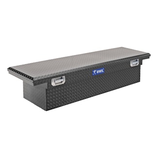 UWS TBS-72-LP-PH-MB 72 Aluminum Single Lid Crossover Toolbox Pull Handle Low Profile Matte Black