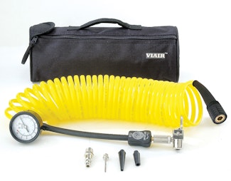 VIAIR 00025 5 in 1 Deflator/Inflator  25 Ft. Coil Hose  100 psi Inline Gauge  Bag
