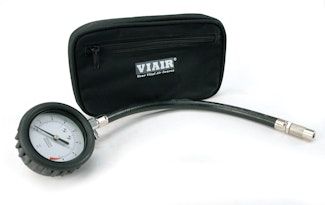 VIAIR 90073 2.5in Tire Gauge w/Hose 0 to 100 PSI with Storage Pouch VIAIR 90073 2.5in Tire Gauge w/Hose 0 to 100 PSI with Storage Pouch