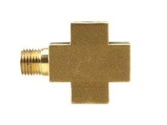VIAIR 92855 1/4in M x 1/4in F x 1/4in F x 1/8in F  NPT   4-Way Fitting