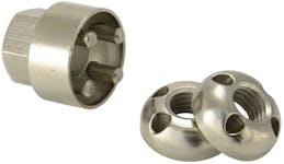 Vision X 9893488 Security Nut M8 X 2pcs 1 Tool