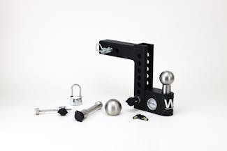 Weigh Safe AWS6-2-SET WS Aero Hitch 6" Drop Hitch w/ 2" Shank (12.5K GTWR) w/ WS05, WS11, & WS12