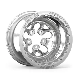 WELD Racing - Drag 83P-510206MPS 15x10'' Polished Alpha-1 5x4.5'' BP 3 ...