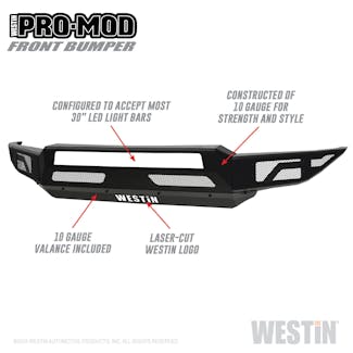 Westin Automotive 58-41015 Pro-Mod Front Bumper Textured Black Westin Automotive 58-41015 Pro-Mod Front Bumper Textured Black