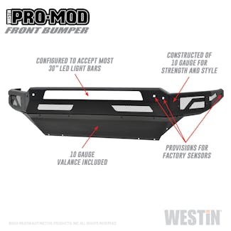 Westin Automotive 58-41025 Pro-Mod Front Bumper Westin Automotive 58-41025 Pro-Mod Front Bumper