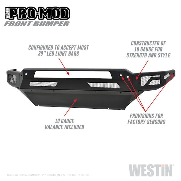 Westin Automotive 58-41025 Pro-Mod Front Bumper Textured Black