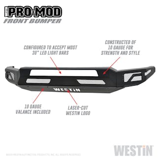 Westin Automotive 58-41065 Pro-Mod Front Bumper Westin Automotive 58-41065 Pro-Mod Front Bumper