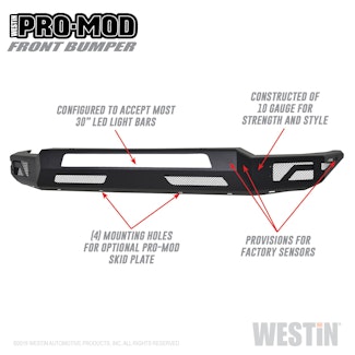 Westin Automotive 58-41075 Pro-Mod Front Bumper Textured Black