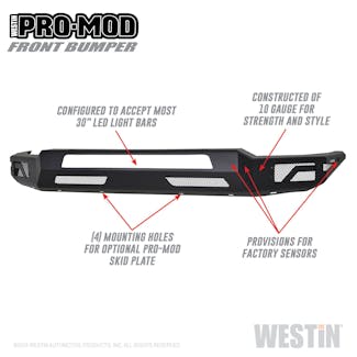 Westin Automotive 58-41075 Pro-Mod Front Bumper Westin Automotive 58-41075 Pro-Mod Front Bumper
