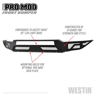 Westin Automotive 58-41175 Pro-Mod Front Bumper Textured Black