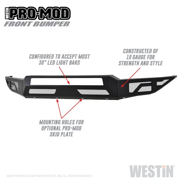 Westin Automotive 58-41175 Pro-Mod Front Bumper Textured Black