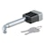 CURT 23024 1/2 Hitch Lock with 5/8 Adapter (1-1/4 or 2 Receiver, Deadbolt, Chrome)