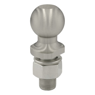 CURT 40081 1-7/8 Trailer Ball (1 x 2-1/8 Shank, 3,500 lbs., Stainless, Packaged)