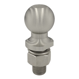 CURT 40083 2 Trailer Ball (1 x 2-1/8 Shank, 6,000 lbs., Stainless, Packaged)