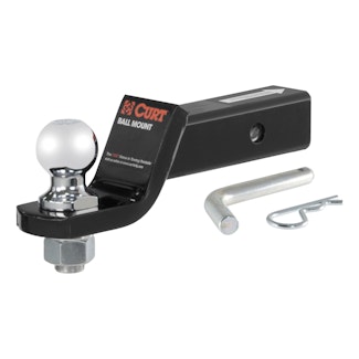 CURT 45036 Loaded Ball Mount with 2 Ball (2 Shank, 7,500 lbs., 2 Drop)