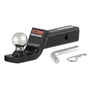 CURT 45134 Fusion Ball Mount with 2 Ball (2 Shank, 7,500 lbs., 2 Drop)