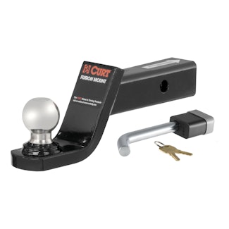 CURT 45142 Towing Starter Kit with 2 Ball (2 Shank, 7,500 lbs, 4 Drop)