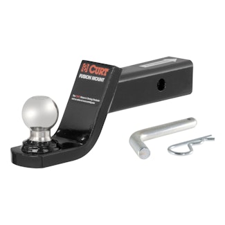 CURT 45154 Fusion Ball Mount with 2 Ball (2 Shank, 7,500 lbs., 4 Drop)