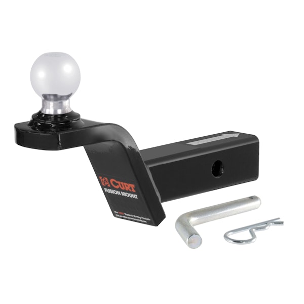 CURT 45155 Fusion Ball Mount with 2 Ball (2 Shank, 7,500 lbs., 2 Rise)