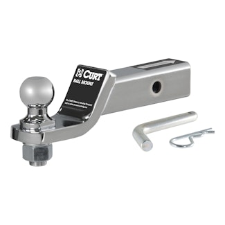 CURT 45293 Loaded Ball Mount with 1-7/8 Ball (2 Shank, 7,500 lbs., 2 Drop)