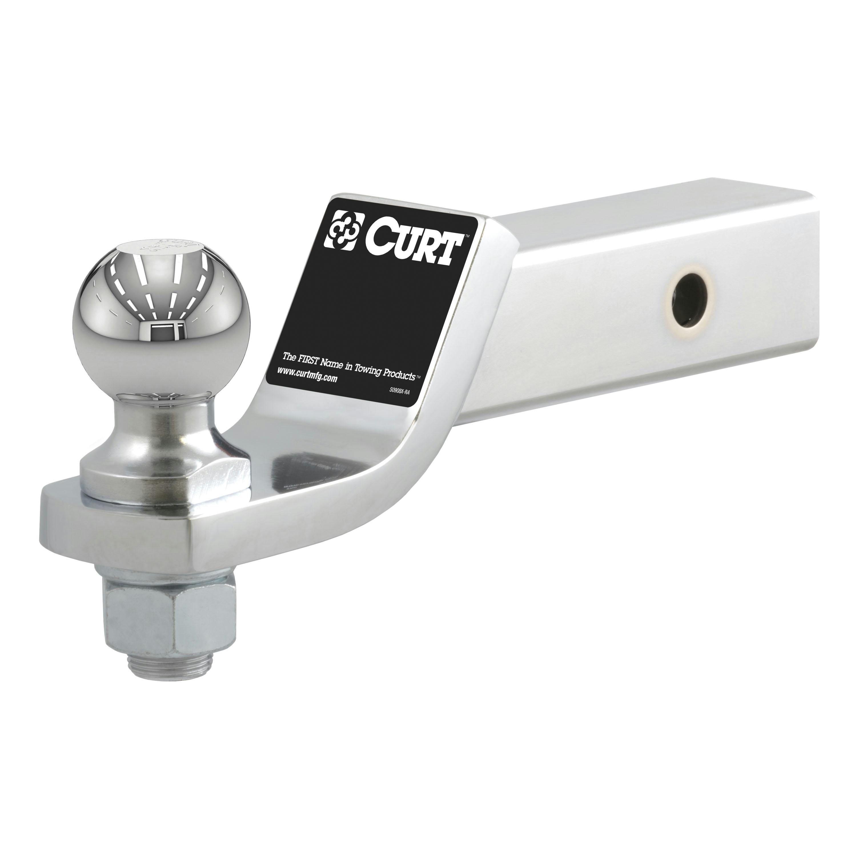 CURT 45295 Loaded Ball Mount with 2 Ball (2 Shank, 7,500 lbs., 2 Drop)