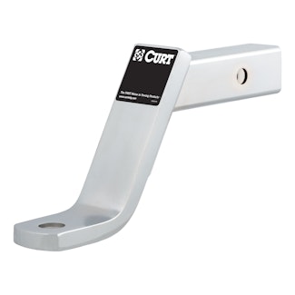 CURT 45297 Class 3 Ball Mount (2 Shank, 7,500 lbs., 6 Drop, 9-1/4 Long, Chrome)
