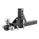 CURT 45799 Adjustable Tri-Ball Mount (2 Shank, 1-7/8, 2 & 2-5/16 Balls)