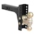 CURT 45900 Adjustable Channel Mount with Dual Ball (2 Shank, 14,000 lbs., 6 Drop)