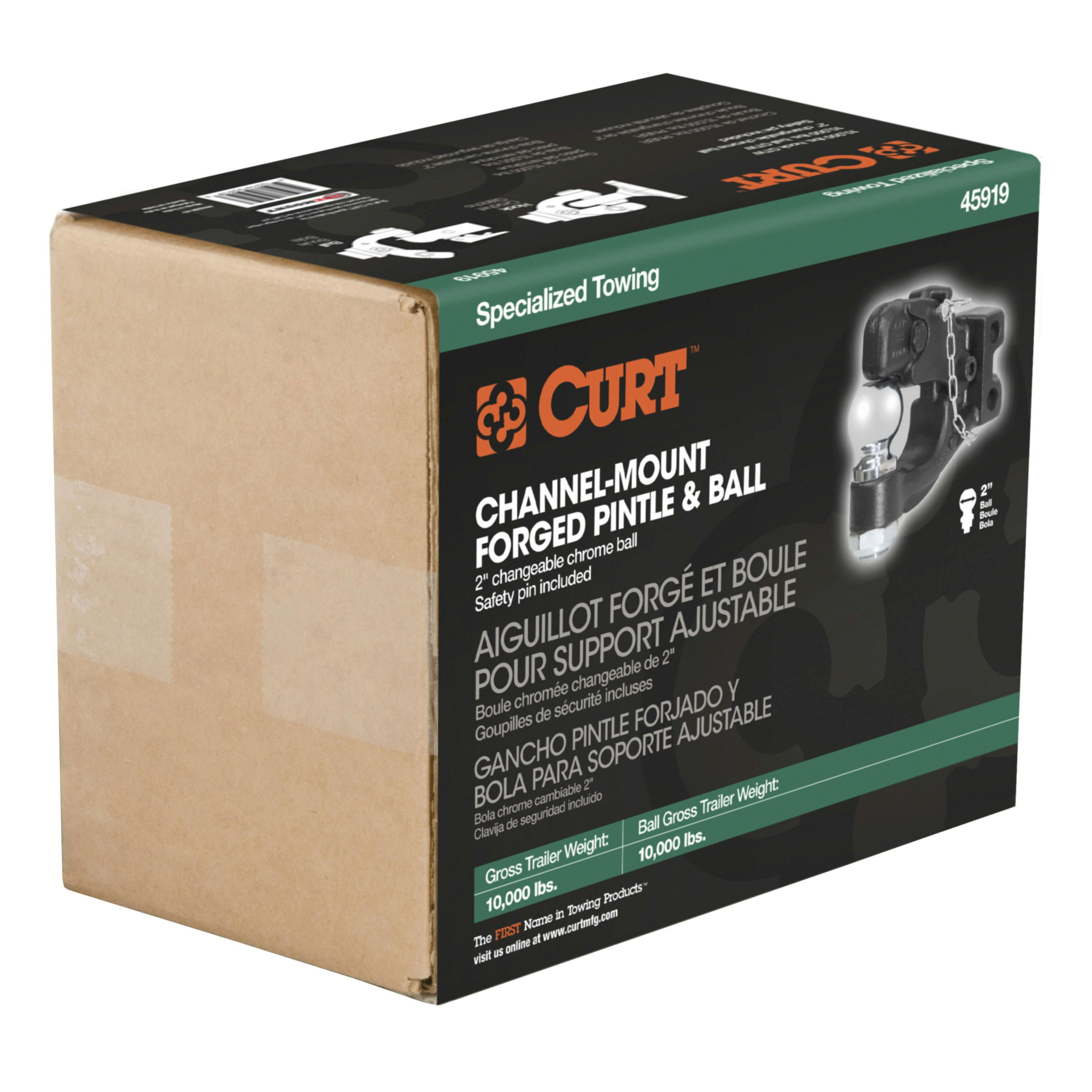 CURT 45919 Replacement Channel Mount Ball & Pintle Hitch (2