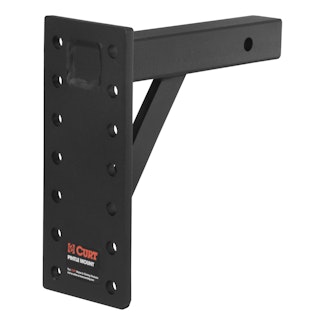 CURT 48341 Adjustable Pintle Mount (2 Shank, 10,000 lbs., 13 High, 10 Long)