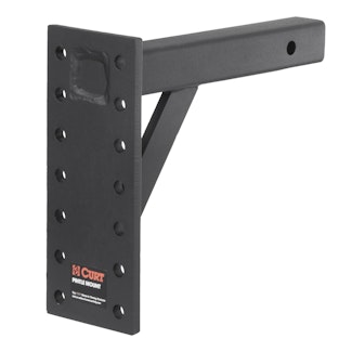 CURT 48342 Adjustable Pintle Mount (2 Shank, 10,000 lbs., 13 High, 12 Long)