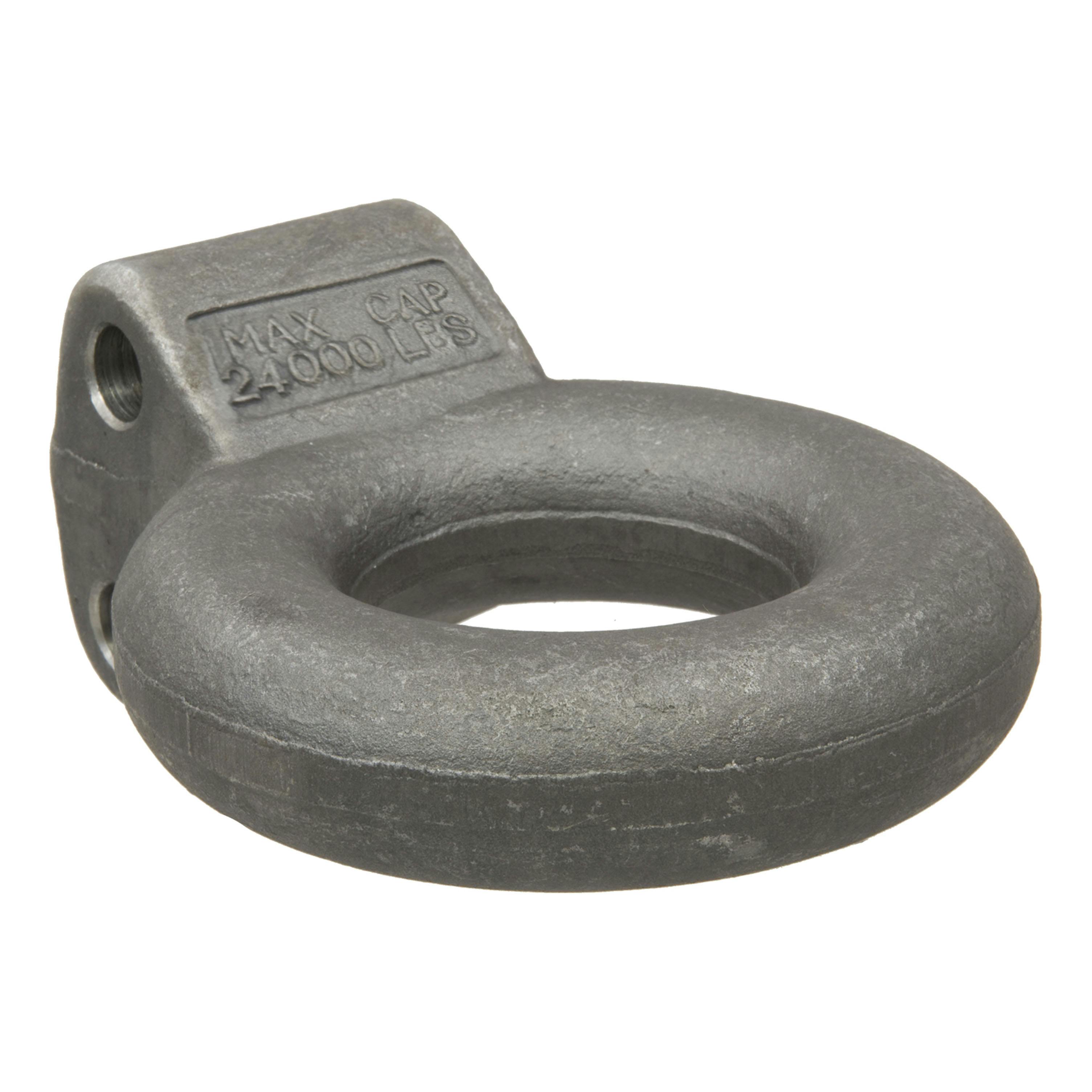 CURT 48625 SecureLatch Lunette Ring - 25,000 LB Capacity, 3" ID For Heavy Duty Trailers