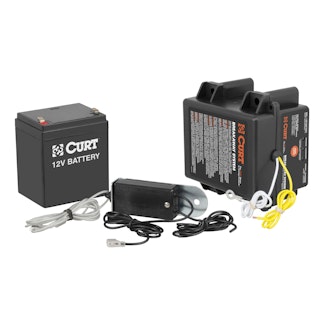 CURT 52042 Push-to-Test Breakaway Kit with Side-Load Battery