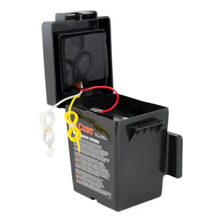 CURT 52044 Push-to-Test Breakaway Kit with Top-Load Battery