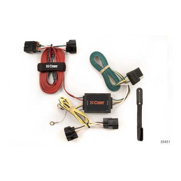 CURT 55451 Custom Wiring Harness, 4-Way Flat Output, Select Jeep Grand Cherokee