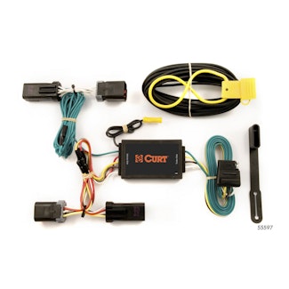 CURT 55597 Custom Wiring Harness, 4-Way Flat Output, Select Dodge Durango, Chrysler Aspen