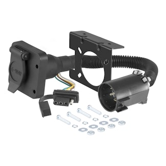 CURT 55664 Dual-Output 6 & 4-Way Connector (Plugs into USCAR)