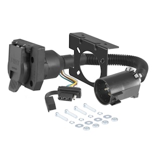 CURT 55774 Dual-Output 7 & 4-Way Connector (Plugs into USCAR)