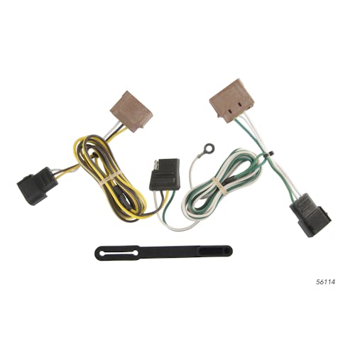 CURT 56114 Custom Wiring Harness, 4-Way Flat Output, Select Ford Fiesta