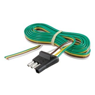 CURT 58348 4-Way Flat Connector Plug with 48 Wires (Trailer Side, Packaged)