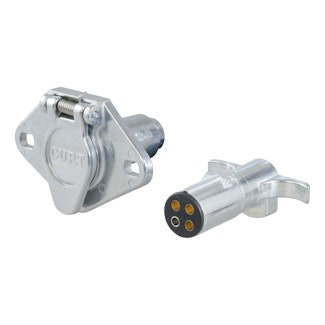 CURT 58671 4-Way Round Connector Plug & Socket (Packaged)