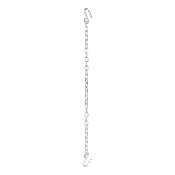 CURT 80301 48 Safety Chain with 2 S-Hooks (7,000 lbs, Clear Zinc)