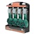 CURT 83016 16' Dark Green Cargo Straps with S-Hooks (300 lbs, 4-Pack)