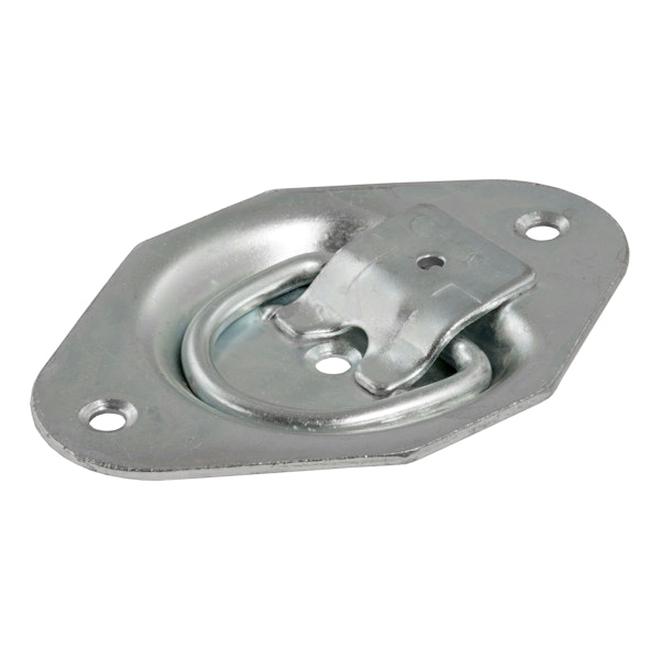 CURT 83601 1-3/8 x 1-7/8 Recessed Tie-Down Ring (1,200 lbs, Clear Zinc)