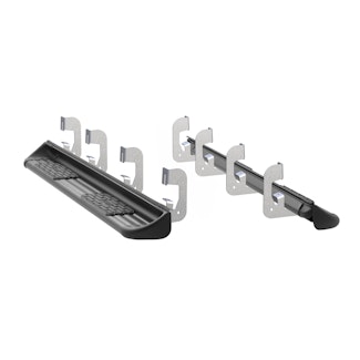 LUVERNE 280743-581443 Black Stainless Steel Side Entry Steps, Select Silverado, Sierra Crew Cab