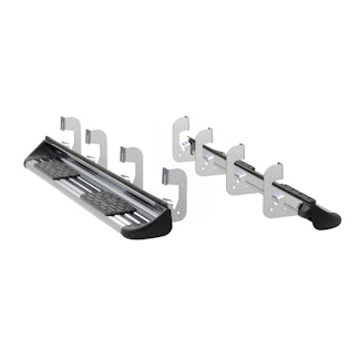 LUVERNE 480743-581443 Polished Stainless Steel Side Entry Steps, Select Silverado, Sierra Crew Cab